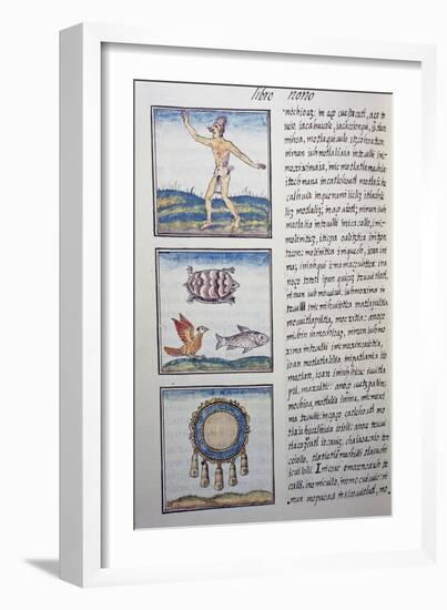 Goldsmith, Page from the Florentine Codex, Bilingual Version in Spanish and Nahuatl-null-Framed Giclee Print