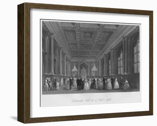 'Goldsmith's Hall on a Ball Night', c1841-Henry Melville-Framed Giclee Print