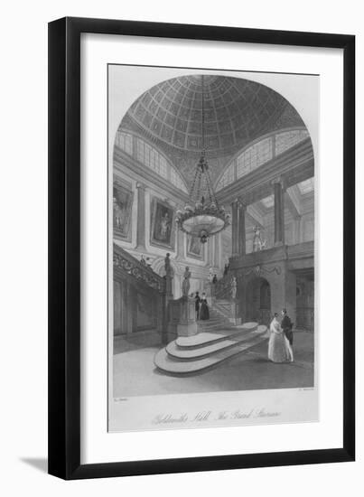 'Goldsmith's Hall. The Grand Staircase', c1841-Henry Melville-Framed Giclee Print