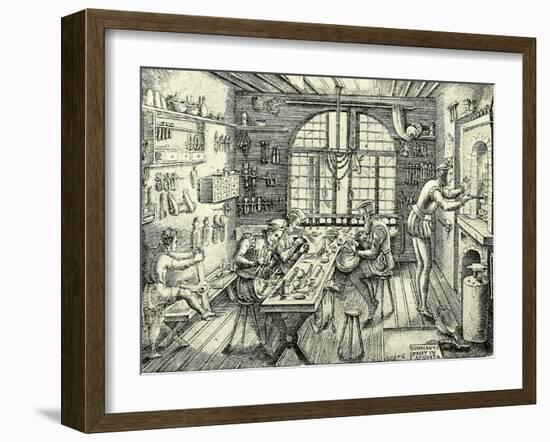 Goldsmith's Shop-Étienne Delaune-Framed Giclee Print