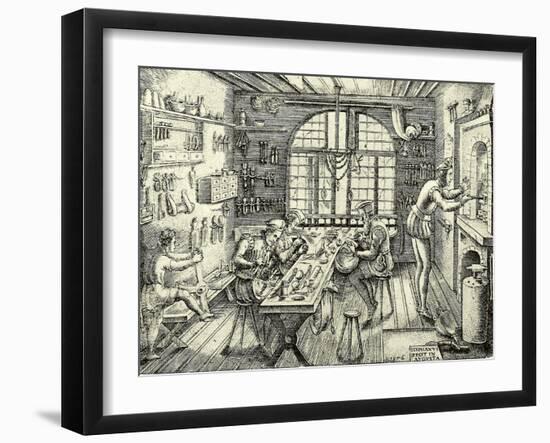 Goldsmith's Shop-Étienne Delaune-Framed Giclee Print