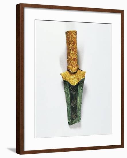 Goldsmithery, Dagger with Golden Handle, from Tomb V at Mycenae, Greece-null-Framed Giclee Print