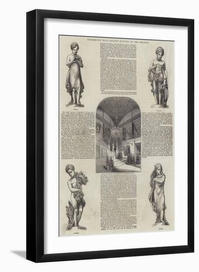 Goldsmiths' Hall, Nixon's Statues of the Seasons-null-Framed Giclee Print