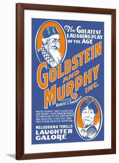 Goldstein and Murphy Inc.: The Greatest Laughing Play of the Age-null-Framed Art Print