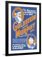 Goldstein and Murphy Inc.: The Greatest Laughing Play of the Age-null-Framed Art Print