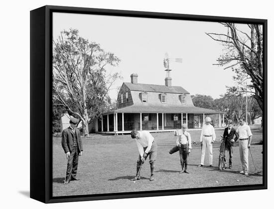 Golf at Manhansett I.E. Manhanset House, Shelter Island, N.Y.-null-Framed Stretched Canvas