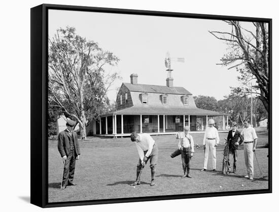 Golf at Manhansett I.E. Manhanset House, Shelter Island, N.Y.-null-Framed Stretched Canvas