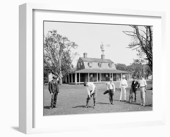 Golf at Manhansett I.E. Manhanset House, Shelter Island, N.Y.-null-Framed Photo