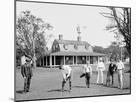 Golf at Manhansett I.E. Manhanset House, Shelter Island, N.Y.-null-Mounted Photo