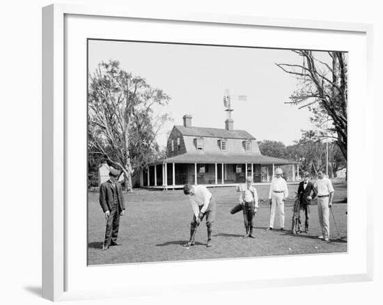 Golf at Manhansett I.E. Manhanset House, Shelter Island, N.Y.-null-Framed Photo