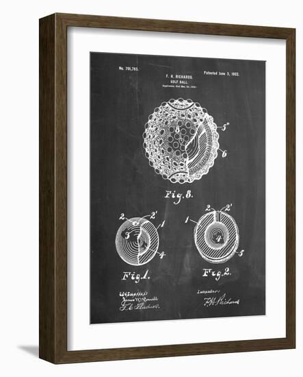 Golf Ball 1902 Patent-Cole Borders-Framed Art Print