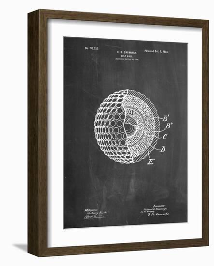 Golf Ball 1902 Patent-Cole Borders-Framed Art Print