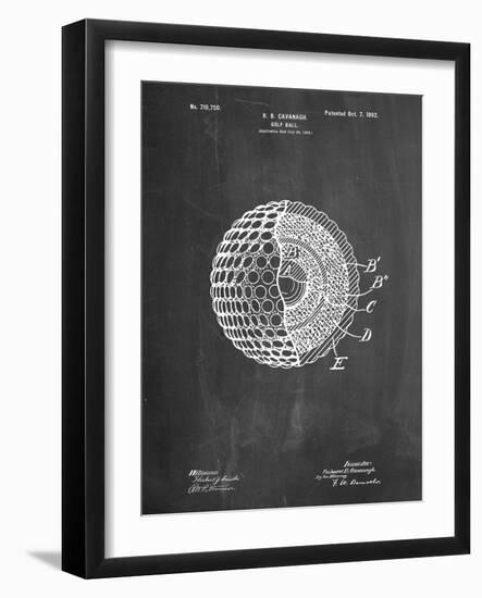 Golf Ball 1902 Patent-Cole Borders-Framed Art Print