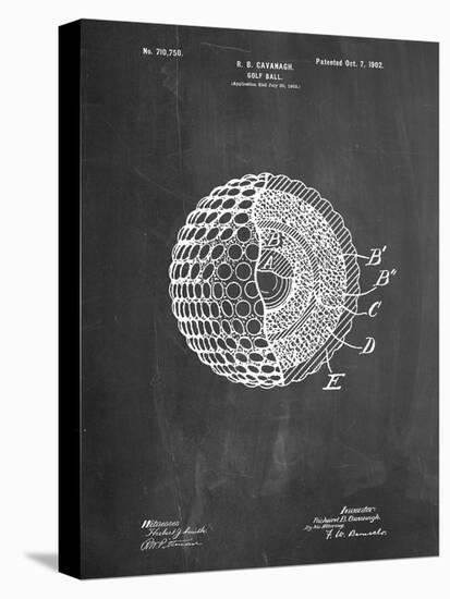 Golf Ball 1902 Patent-Cole Borders-Stretched Canvas