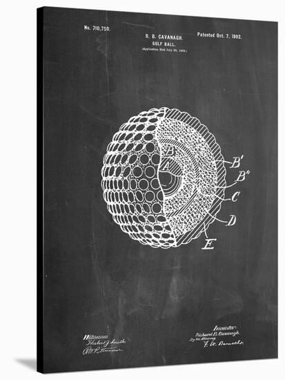 Golf Ball 1902 Patent-Cole Borders-Stretched Canvas