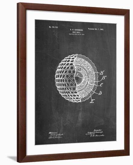 Golf Ball 1902 Patent-Cole Borders-Framed Art Print