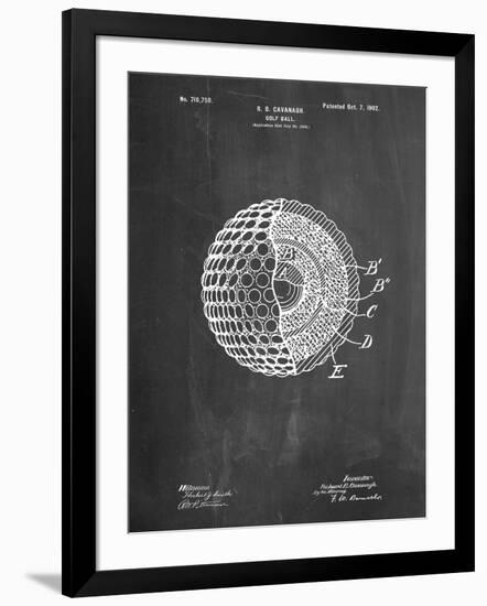 Golf Ball 1902 Patent-Cole Borders-Framed Art Print