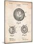 Golf Ball 1902 Patent-Cole Borders-Mounted Art Print