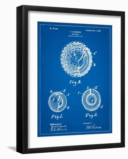 Golf Ball 1902 Patent-Cole Borders-Framed Art Print