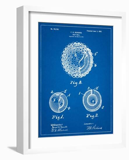 Golf Ball 1902 Patent-Cole Borders-Framed Art Print