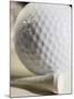 Golf Ball and Golf Tee-Tom Grill-Mounted Premium Photographic Print