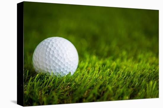Golf Ball on Green Grass-jannoon028-Stretched Canvas