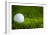 Golf Ball on Green Grass-jannoon028-Framed Photographic Print