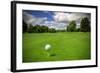 Golf Ball on Tee in a Beautiful Golf Club-Patryk Kosmider-Framed Photographic Print