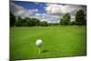 Golf Ball on Tee in a Beautiful Golf Club-Patryk Kosmider-Mounted Photographic Print