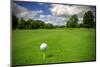 Golf Ball on Tee in a Beautiful Golf Club-Patryk Kosmider-Mounted Photographic Print