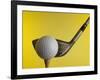 Golf Ball on Tee with Club-null-Framed Photographic Print