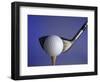 Golf Ball on Tee with Club-null-Framed Photographic Print