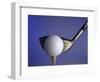 Golf Ball on Tee with Club-null-Framed Photographic Print