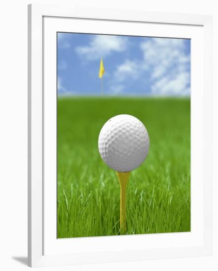 Golf ball on tee-Gaetano-Framed Photographic Print