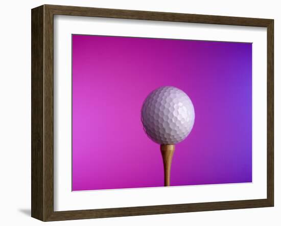 Golf Ball on Tee-null-Framed Photographic Print