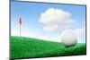 Golf Ball on the Green-soupstock-Mounted Photographic Print