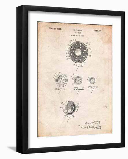 Golf Ball Patent-Cole Borders-Framed Art Print