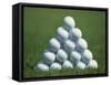 Golf Ball Pyramid-null-Framed Stretched Canvas