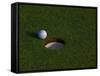 Golf Ball Sitting Near the Hole-null-Framed Stretched Canvas