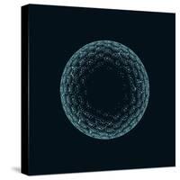 Golf Ball X-Ray Blue Transparent Isolated on Black-X-RAY pictures-Stretched Canvas