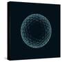 Golf Ball X-Ray Blue Transparent Isolated on Black-X-RAY pictures-Stretched Canvas