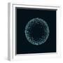 Golf Ball X-Ray Blue Transparent Isolated on Black-X-RAY pictures-Framed Art Print