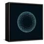 Golf Ball X-Ray Blue Transparent Isolated on Black-X-RAY pictures-Framed Stretched Canvas