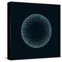 Golf Ball X-Ray Blue Transparent Isolated on Black-X-RAY pictures-Stretched Canvas