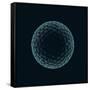 Golf Ball X-Ray Blue Transparent Isolated on Black-X-RAY pictures-Framed Stretched Canvas