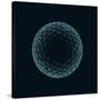 Golf Ball X-Ray Blue Transparent Isolated on Black-X-RAY pictures-Stretched Canvas