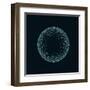 Golf Ball X-Ray Blue Transparent Isolated on Black-X-RAY pictures-Framed Art Print