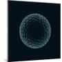 Golf Ball X-Ray Blue Transparent Isolated on Black-X-RAY pictures-Mounted Art Print