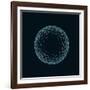 Golf Ball X-Ray Blue Transparent Isolated on Black-X-RAY pictures-Framed Art Print