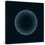 Golf Ball X-Ray Blue Transparent Isolated on Black-X-RAY pictures-Stretched Canvas